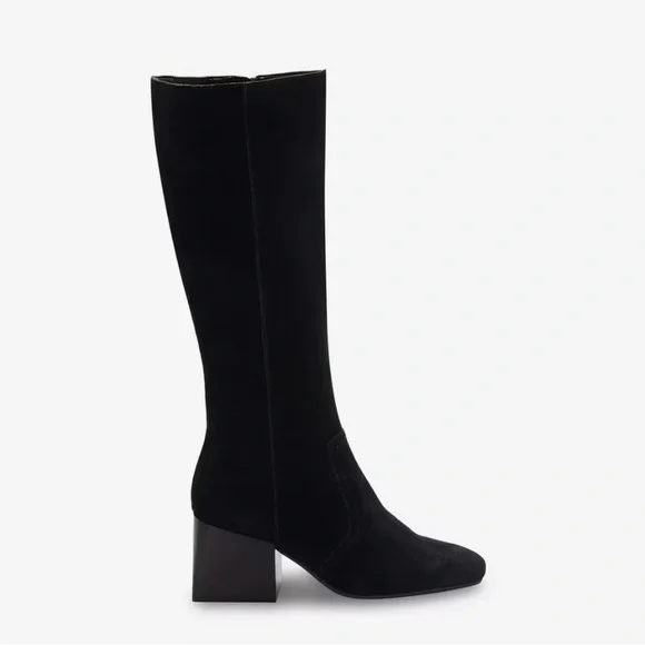 Blonde Tessa - Black Suede Waterproof Tall Boot NWT 9.5m - Picture 2 of 7